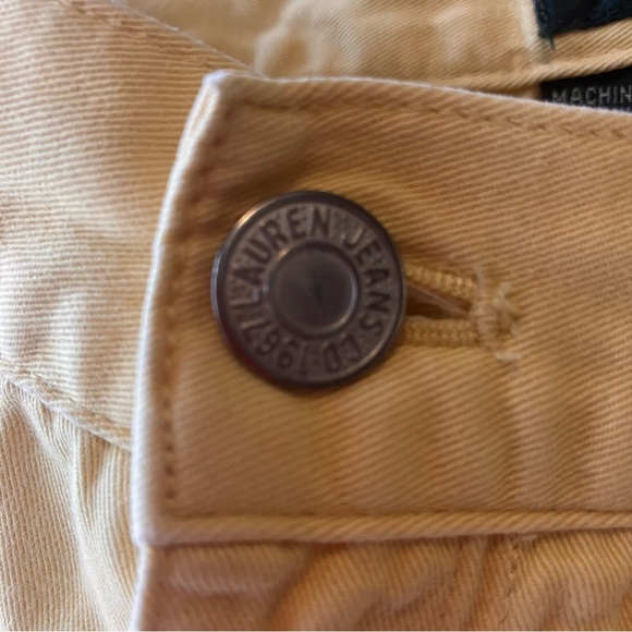 Lauren by Ralph Lauren Butter Yellow High Rise Crop Pants size‎ 14 100% Cotton - Picture 6 of 7